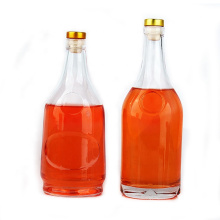 Hot sale new design empty 750ml clear glass liquor wine bottle for whiskey spirit vodka brandy